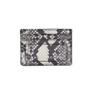 MARC JACOBS snakeskin embossed leather card holder wallet